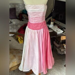 Betsey Johnson Vintage Strapless Dress in Pink Ombre